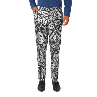 OPPOSUITS Garnitur męski z krawatem, srebrno-czarny SILVER GEO STAR gwiazdy | Sklep GriShop.eu | Garnitury