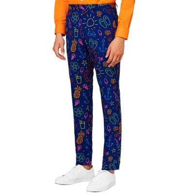 OPPOSUITS Garnitur męski z krawatem, wesoły, granatowy, neonowy wzór, DOODLE DUDE, casual | Sklep GriShop.eu | Garnitury