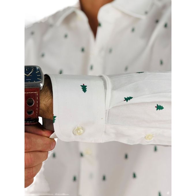 OPPOSUITS Koszula męska biała w zielone choinki, świąteczna | Sklep GriShop.eu | Strona główna