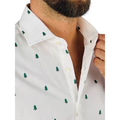 OPPOSUITS Koszula męska biała w zielone choinki, świąteczna | Sklep GriShop.eu | Strona główna
