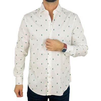 OPPOSUITS Koszula męska biała w zielone choinki, świąteczna | Sklep GriShop.eu | Strona główna