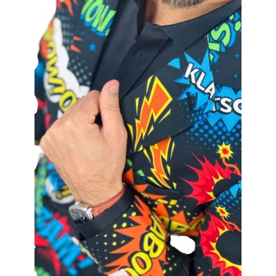 OPPOSUITS Marynarka męska wesoła, kolorowy komiks, wzór, BADABOOM, casual | Sklep GriShop.eu | Marynarki