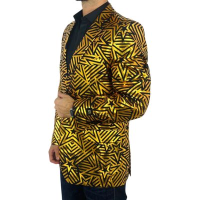 OPPOSUITS Marynarka męska czarna, złota, GOLDEN GEO STAR, gwiazdy, casual | Sklep GriShop.eu | Marynarki