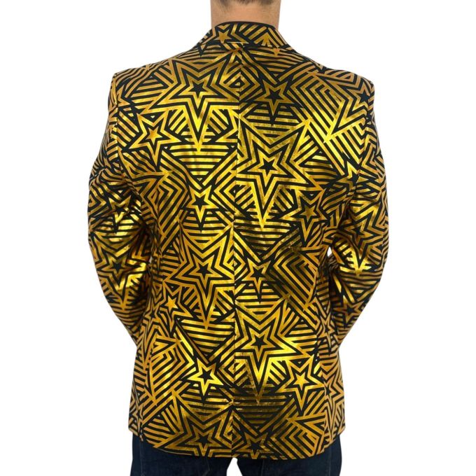OPPOSUITS Marynarka męska czarna, złota, GOLDEN GEO STAR, gwiazdy, casual | Sklep GriShop.eu | Marynarki