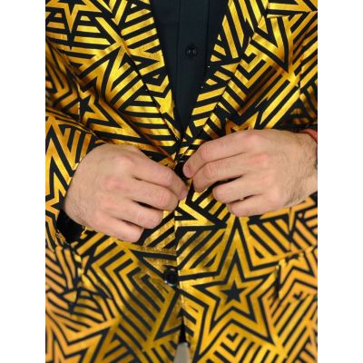 OPPOSUITS Marynarka męska czarna, złota, GOLDEN GEO STAR, gwiazdy, casual | Sklep GriShop.eu | Marynarki