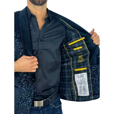 OPPOSUITS Marynarka męska elegancka cekinowa, estradowa, imprezowa OC1 granatowa | Sklep GriShop.eu | Marynarki