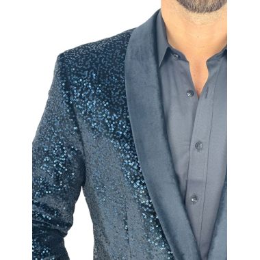 OPPOSUITS Marynarka męska elegancka cekinowa, granatowa, estradowa, imprezowa OC1 | Sklep GriShop.eu | Marynarki 2