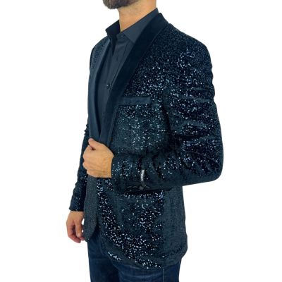 OPPOSUITS Marynarka męska elegancka cekinowa, estradowa, imprezowa OC1 granatowa | Sklep GriShop.eu | Marynarki