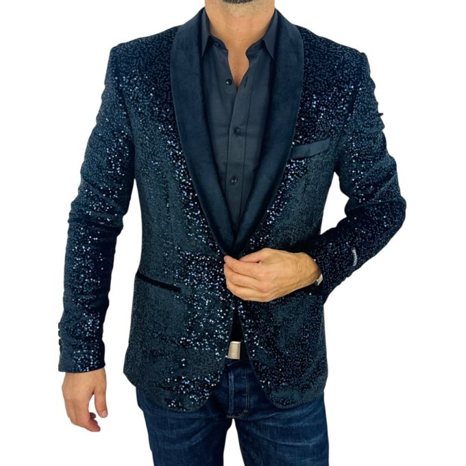OPPOSUITS Marynarka męska estradowa cekinowa granatowa OC1 | Sklep GriShop.eu | Marynarki