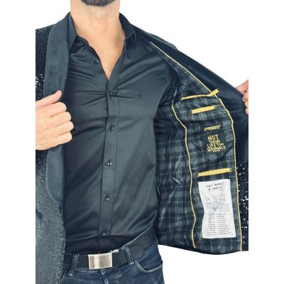 OPPOSUITS Marynarka męska elegancka cekinowa, estradowa, imprezowa OC2 czarna | Sklep GriShop.eu | Marynarki