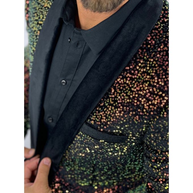 OPPOSUITS Marynarka męska elegancka cekinowa, estradowa, imprezowa OC3 czerwona/złota | Sklep GriShop.eu | Marynarki