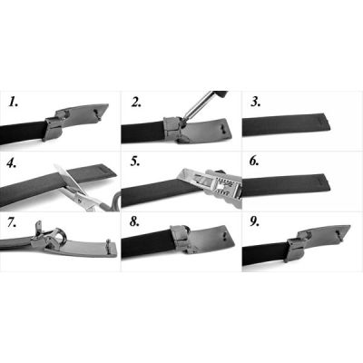 JCL Pasek męski skóra czarny J10 możliwość skracania, srebrna klamra, automatyczna | Sklep GriShop.eu | Strona główna