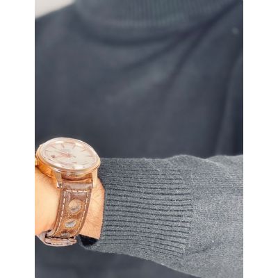 YVES ENZO Sweter męski półgolf GYE2 czarny, gładki | Sklep GriShop.eu | Swetry