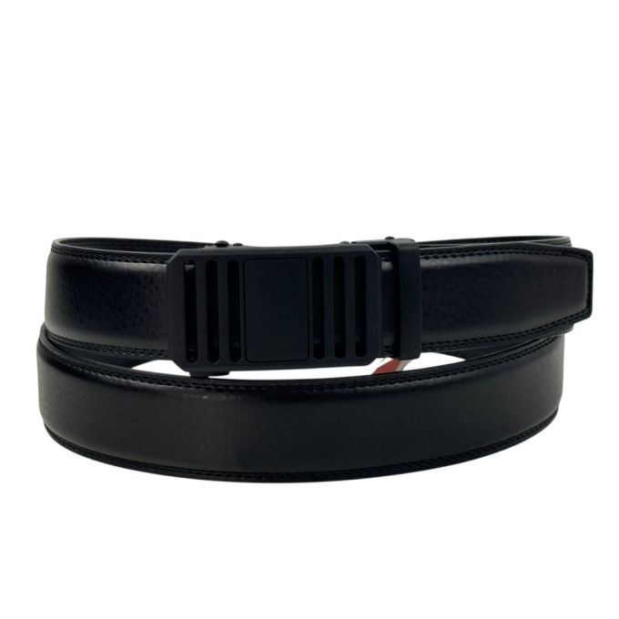 MASSILIANO SERGIO Pasek męski czarny KL1320-N możliwość skracania, klamra - automatyczna | Sklep GriShop.eu | Paski