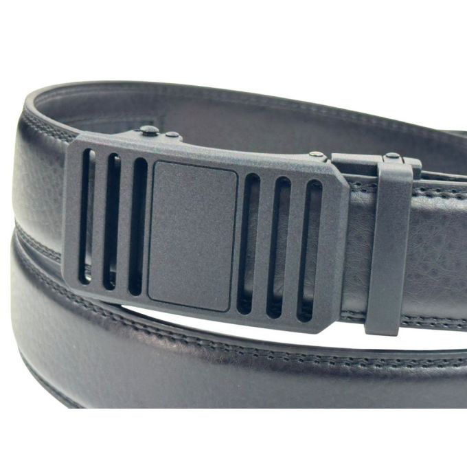 MASSILIANO SERGIO Pasek męski czarny KL1320-N możliwość skracania, klamra - automatyczna | Sklep GriShop.eu | Paski