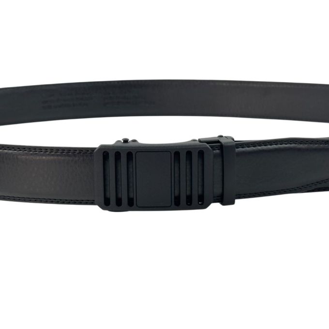 MASSILIANO SERGIO Pasek męski czarny KL1320-N możliwość skracania, klamra - automatyczna | Sklep GriShop.eu | Paski