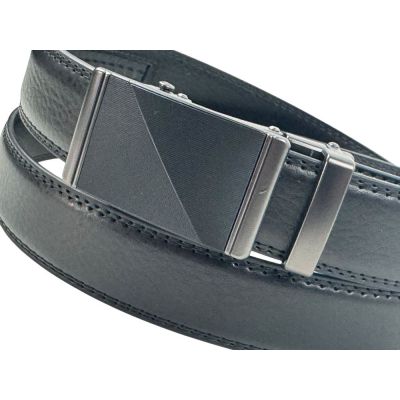 MASSILIANO SERGIO Pasek męski czarny PS1 możliwość skracania, klamra - automatyczna | Sklep GriShop.eu | Paski