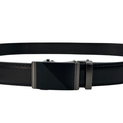 MASSILIANO SERGIO Pasek męski czarny PS1 możliwość skracania, klamra - automatyczna | Sklep GriShop.eu | Paski