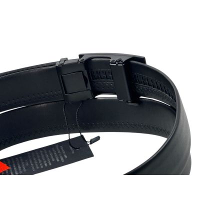 MASSILIANO SERGIO Pasek męski czarny, złoty PS2 możliwość skracania, klamra - automatyczna, wzór - krokodyla | Sklep GriShop.eu 