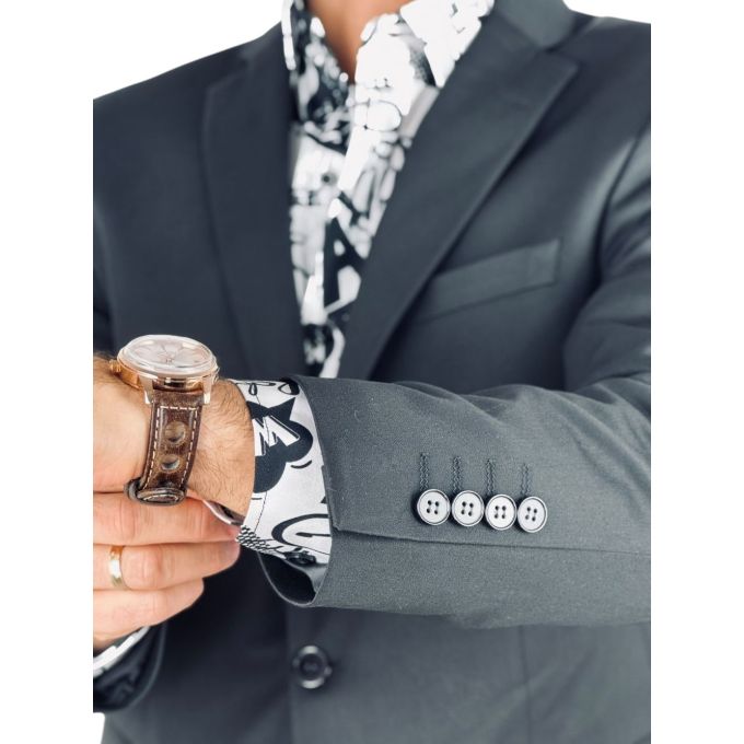 MACKTEN Garnitur męski C7 elegancki, czarny, imprezowy, ekskluzywny, sportowy | Sklep GriShop.eu | Garnitury