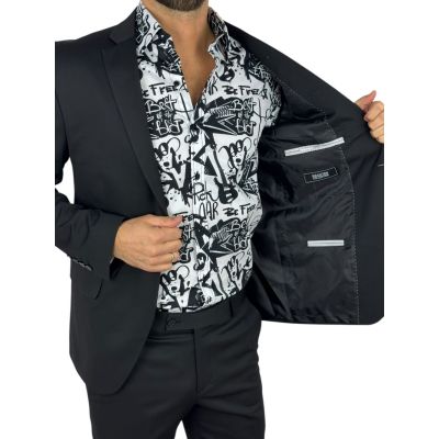 MACKTEN Garnitur męski C7 elegancki, czarny, imprezowy, ekskluzywny, sportowy | Sklep GriShop.eu | Garnitury
