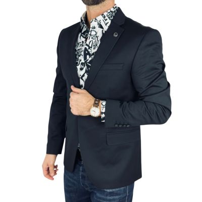 MACKTEN Marynarka męska C7 elegancka, czarna, imprezowa, ekskluzywna - PIN | Sklep GriShop.eu | Marynarki