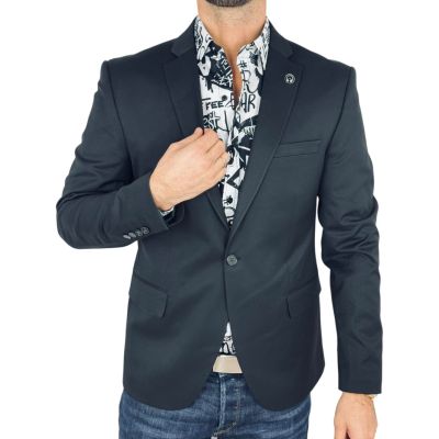 MACKTEN Marynarka męska C7 elegancka, czarna, imprezowa, ekskluzywna - PIN | Sklep GriShop.eu | Marynarki