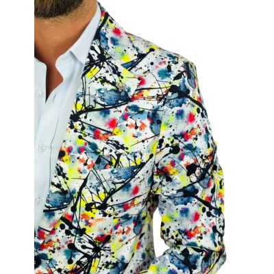 MARCO MILANO Marynarka męska C32 kolorowa, kleksy, casual, wesoła | Sklep GriShop.eu | Marynarki