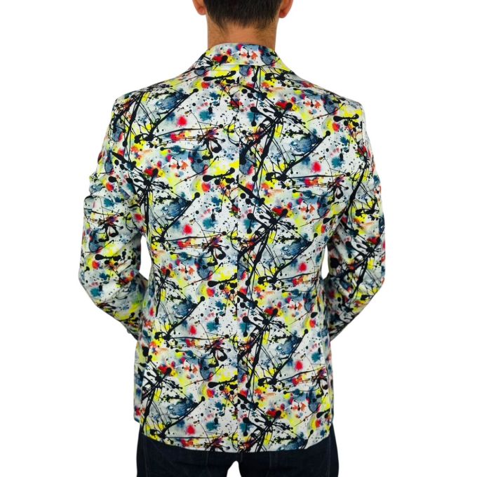 MARCO MILANO Marynarka męska C32 kolorowa, kleksy, casual, wesoła | Sklep GriShop.eu | Marynarki