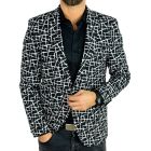 GIOVANNI PERA Marynarka męska D900 czarna, biała elegancka, imprezowa | Sklep GriShop.eu | Marynarki