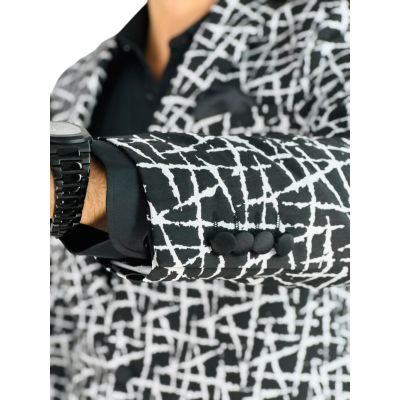 GIOVANNI PERA Marynarka męska D900 czarna, biała elegancka, imprezowa | Sklep GriShop.eu | Marynarki
