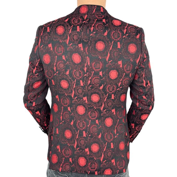 GIOVANNI PERA Marynarka męska D901 czarna, czerwona, elegancka, imprezowa | Sklep GriShop.eu | Marynarki