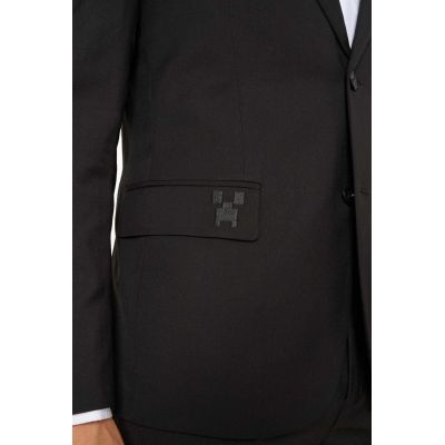 OPPOSUITS Marynarka męska czarna, Minecraft, zielona podszewka | Sklep GriShop.eu | Strona główna