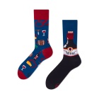 MANY MORNINGS skarpetki wesołe kolorowe Cabernet Sockvignon wino | Sklep GriShop.eu | Galanteria i dodatki