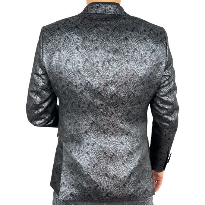 Giovanni Pera Garnitur męski, D902, czarno srebrna grafit, imprezowy, wesele, sceniczny, dla Pana młodego | Sklep GriShop.eu | G