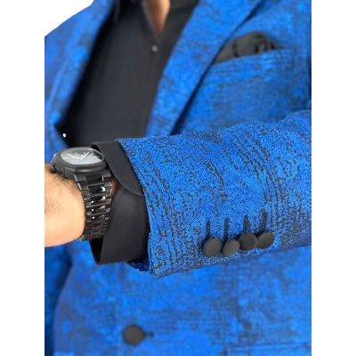 Giovanni Pera Garnitur męski, D904, czarno niebieski, imprezowy, wesele, sceniczny, dla Pana młodego | Sklep GriShop.eu | Garnit