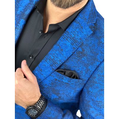 Giovanni Pera Garnitur męski, D904, czarno niebieski, imprezowy, wesele, sceniczny, dla Pana młodego | Sklep GriShop.eu | Garnit