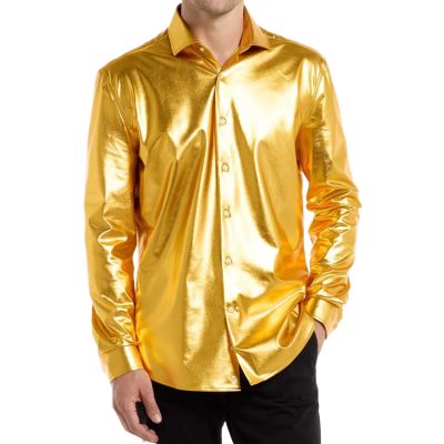 OPPOSUITS Koszula męska złota, połysk, blask, imprezowa, disco | Sklep GriShop.eu | Koszule