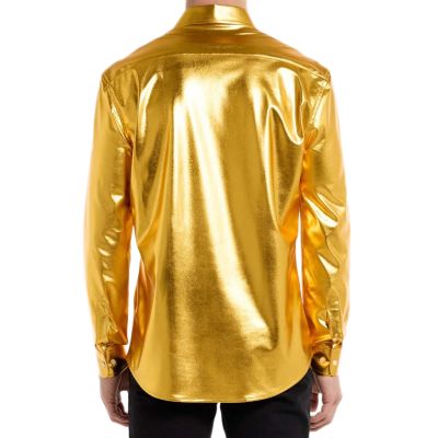 OPPOSUITS Koszula męska złota, połysk, blask, imprezowa, disco | Sklep GriShop.eu | Koszule