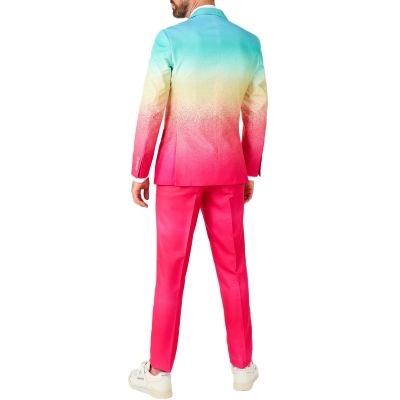 OPPOSUITS Garnitur męski z krawatem, wesoły, wesoły, neonowy wzór, casual, pastele | Sklep GriShop.eu | Garnitury