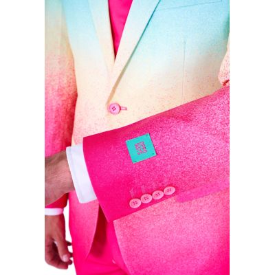 OPPOSUITS Garnitur męski z krawatem, wesoły, wesoły, neonowy wzór, casual, pastele | Sklep GriShop.eu | Garnitury