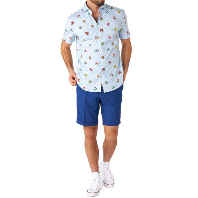 OPPOSUITS Koszula męska krótki rękaw, kolorowa kreskówki mario bros | Sklep GriShop.eu | Koszule