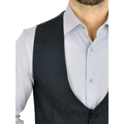 GIOVANNI PERA kamizelka męska GR9 bezrękawnik czarna elegancka imprezowa | Sklep GriShop.eu | Kamizelki