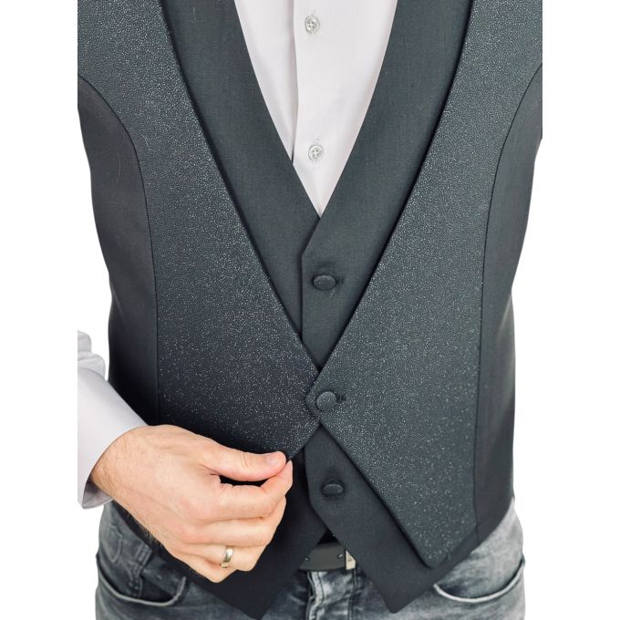 GIOVANNI PERA kamizelka męska MB06 bezrękawnik czarna elegancka imprezowa | Sklep GriShop.eu | Kamizelki
