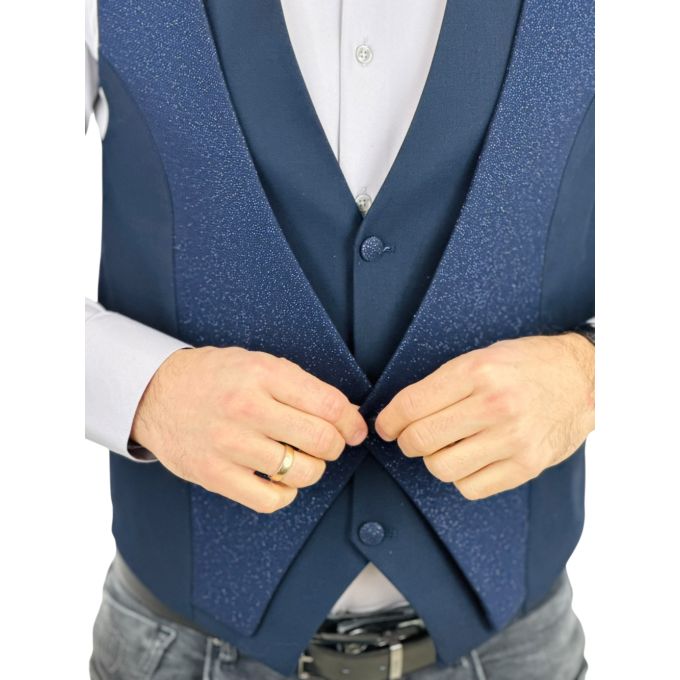 GIOVANNI PERA kamizelka męska MB07 granatowa bezrękawnik elegancka imprezowa | Sklep GriShop.eu | Kamizelki