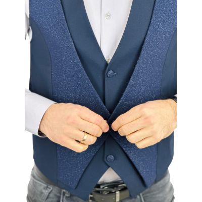 GIOVANNI PERA kamizelka męska MB07 granatowa bezrękawnik elegancka imprezowa | Sklep GriShop.eu | Kamizelki