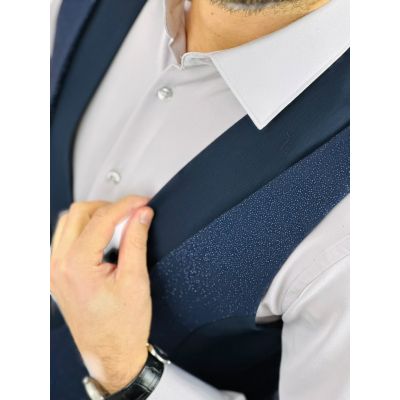 GIOVANNI PERA kamizelka męska MB07 granatowa bezrękawnik elegancka imprezowa | Sklep GriShop.eu | Kamizelki