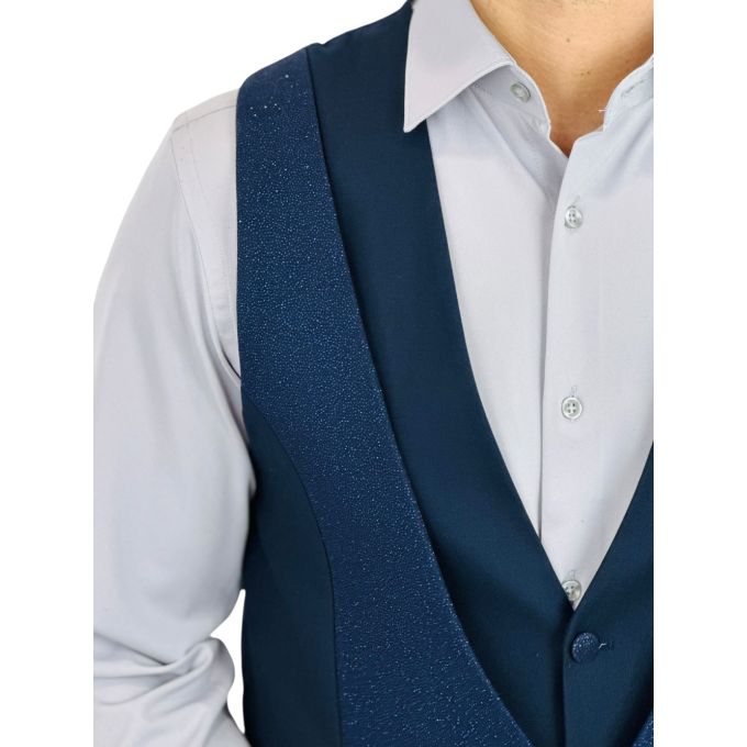 GIOVANNI PERA kamizelka męska MB07 granatowa bezrękawnik elegancka imprezowa | Sklep GriShop.eu | Kamizelki