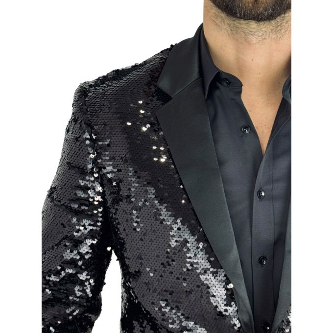 OPPOSUITS Marynarka męska elegancka cekinowa, estradowa, imprezowa OC21 czarna | Sklep GriShop.eu | Marynarki