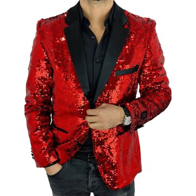 OPPOSUITS Marynarka męska elegancka cekinowa, estradowa, imprezowa OC22 czerwona | Sklep GriShop.eu | Marynarki